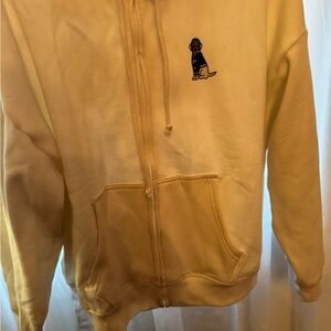 Yellow Hoodie with Embroidered Logo
